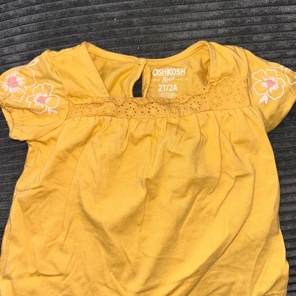 OshKosh B'gosh Yellow Blouse with Embroidery